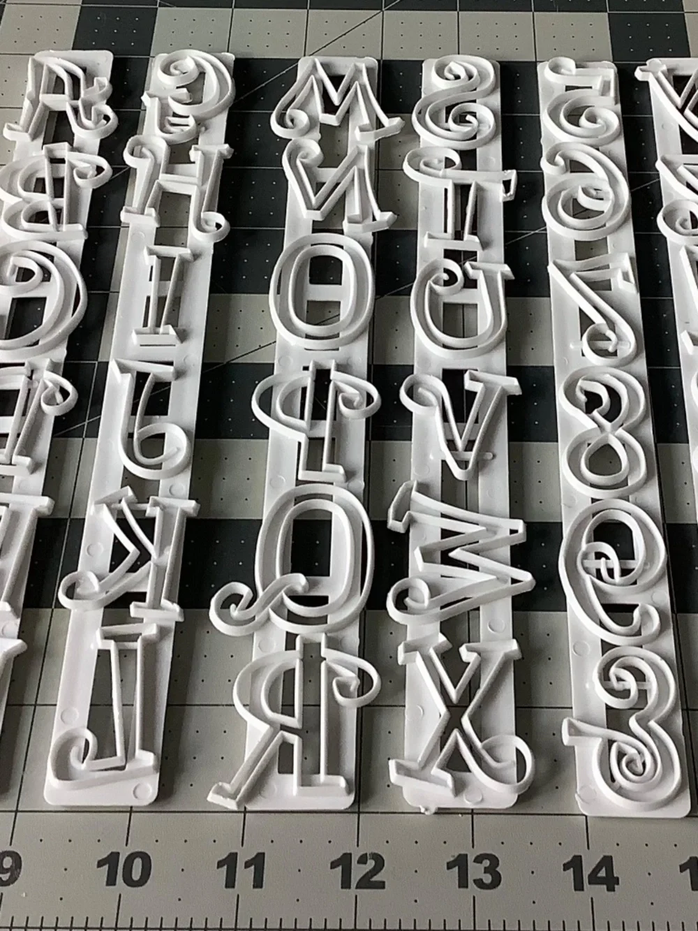 Fondant Alphabet & Number Cutter Set – Script Letters & Numbers – Cake Decoratin